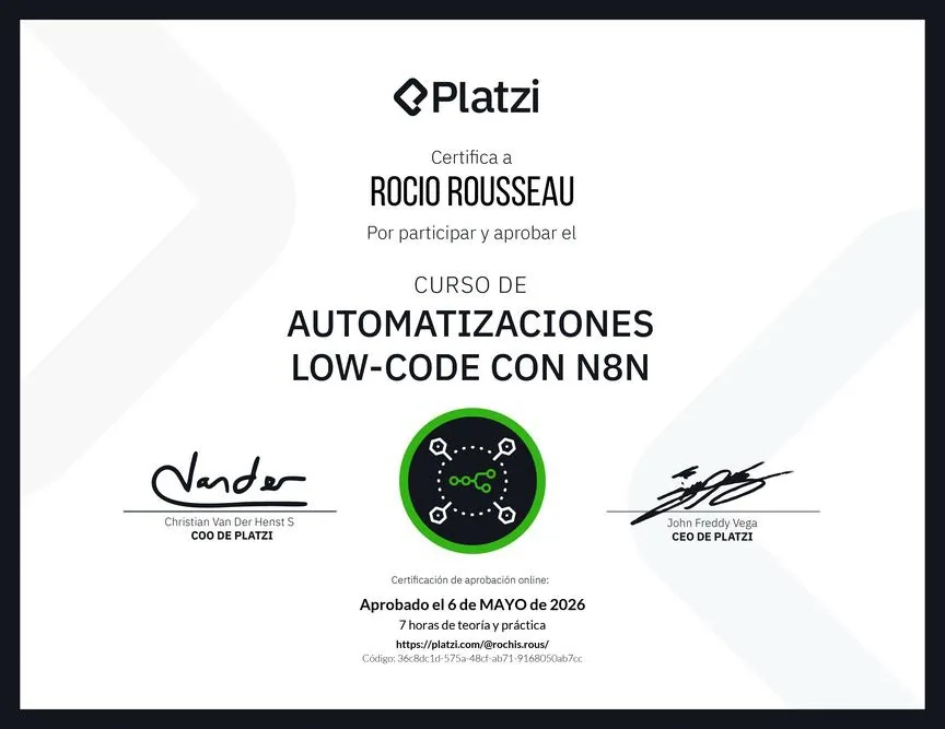 Automatizaciones Low-Code N8N — Platzi